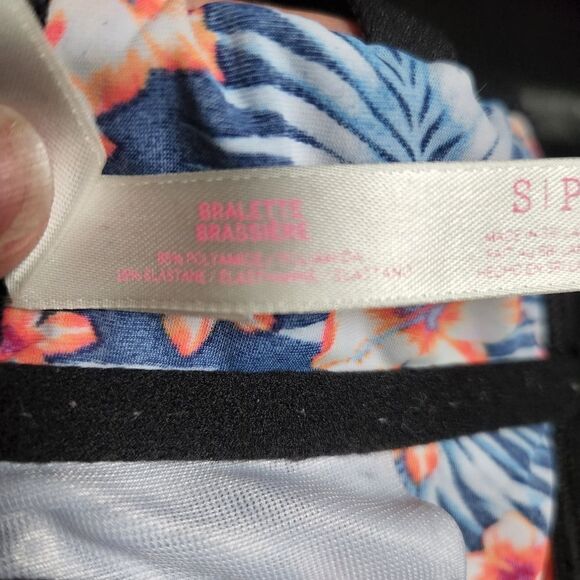 PINK Tropical floral Caged Bralette size SMALL - Picture 6 of 8